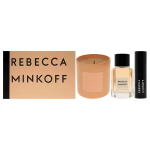 Rebecca Minkoff Gift Set - Notes of Cardamom, Jasmine and Tonka Bean - Delivers Sensuality and Warmth - Perfect for Fragrance Lovers - Includes EDP Spray, Mini EDP Spray and Scented Candle - 3 pc