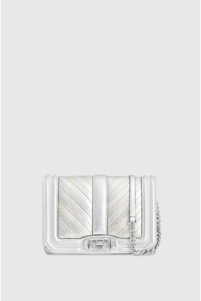 Rebecca Minkoff Women's Chevron Quilted Love Crossbody Bag