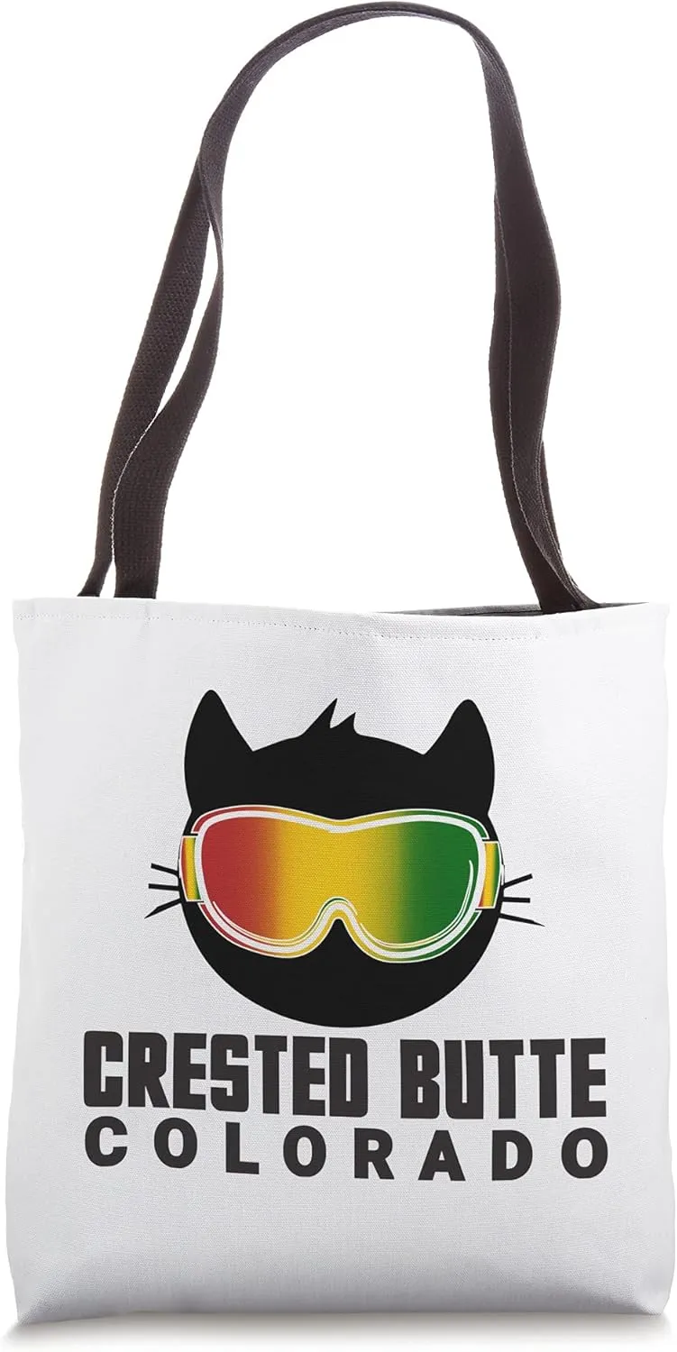 Reggae Ski Cat Crested Butte Colorado Jamaican Kitty Tote Bag