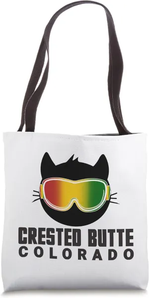 Reggae Ski Cat Crested Butte Colorado Jamaican Kitty Tote Bag