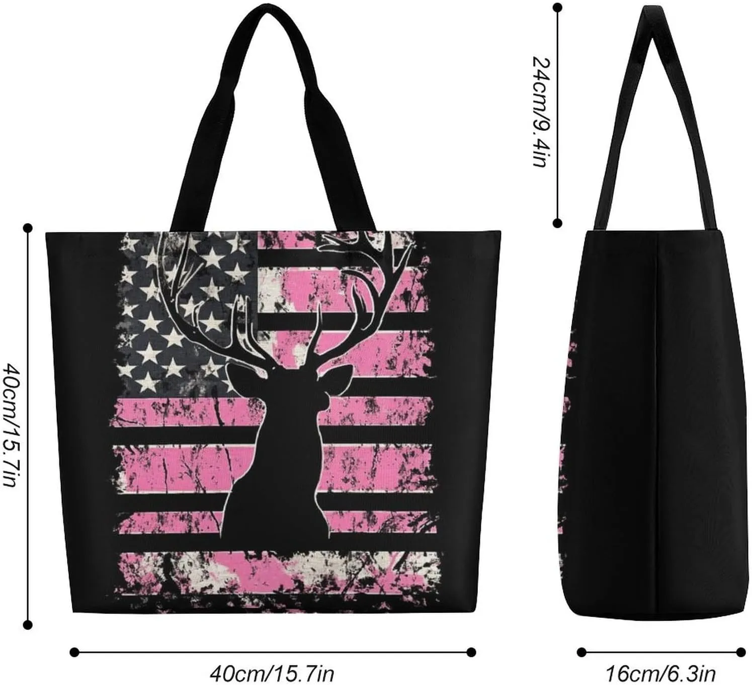 Reusable Grocery Bag for Women, Portable Large Shopping Storage Bag Casual Shoulder Handbags