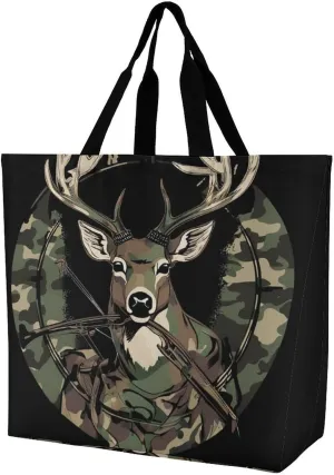 Reusable Grocery Bag for Women, Portable Large Shopping Storage Bag Casual Shoulder Handbags