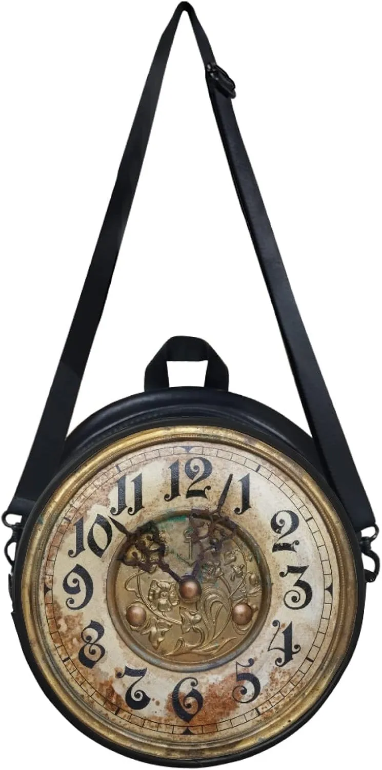 Round Women's Tote Handbags, PU Leather Round Crossbody Bags for Women, Small Durable Satchel Bag Clutch Purse