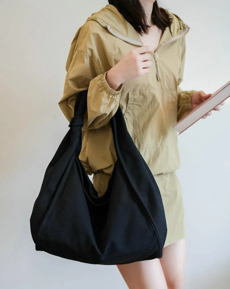 Rungion Slouchy Canvas Tote Bag for Women Large Shoulder Bag Handbags Top Handle Purse with Zipper for Work Shopping
