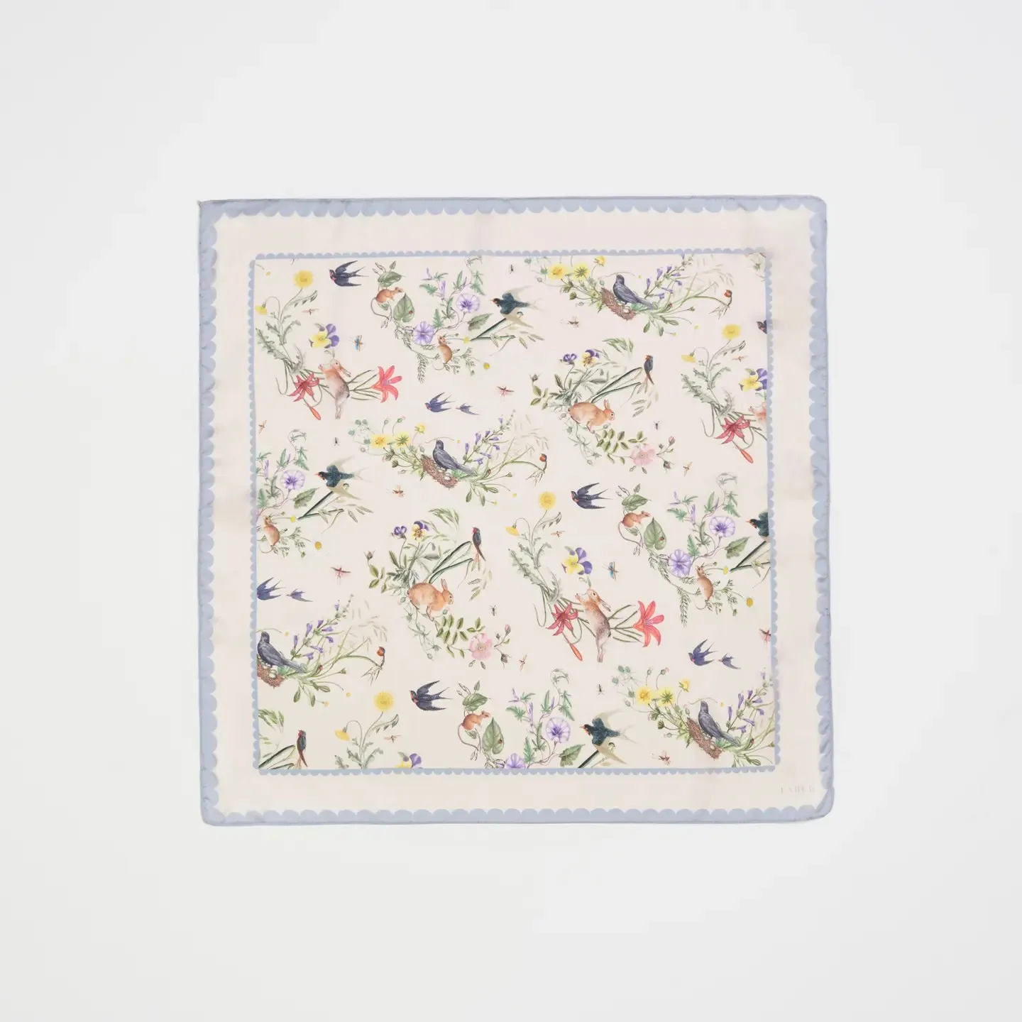 running bunny toile square scarf