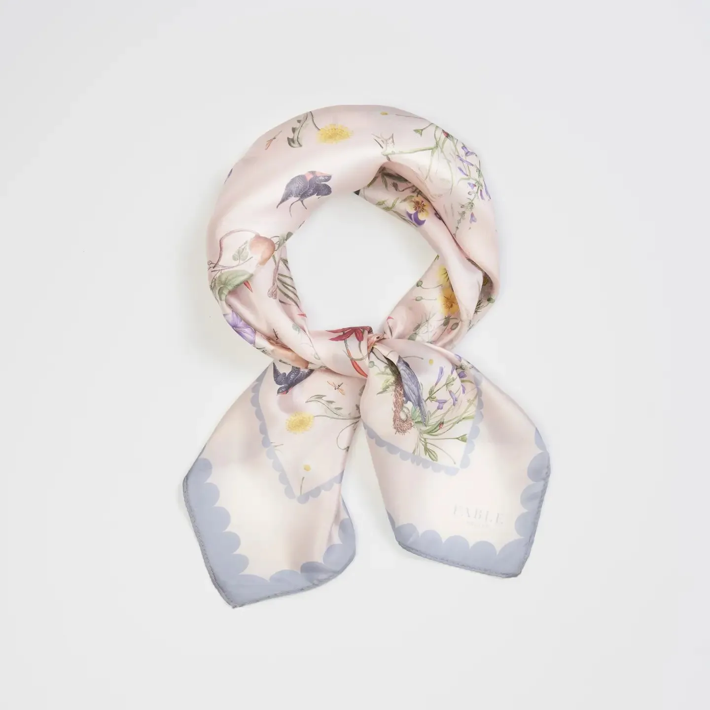 running bunny toile square scarf