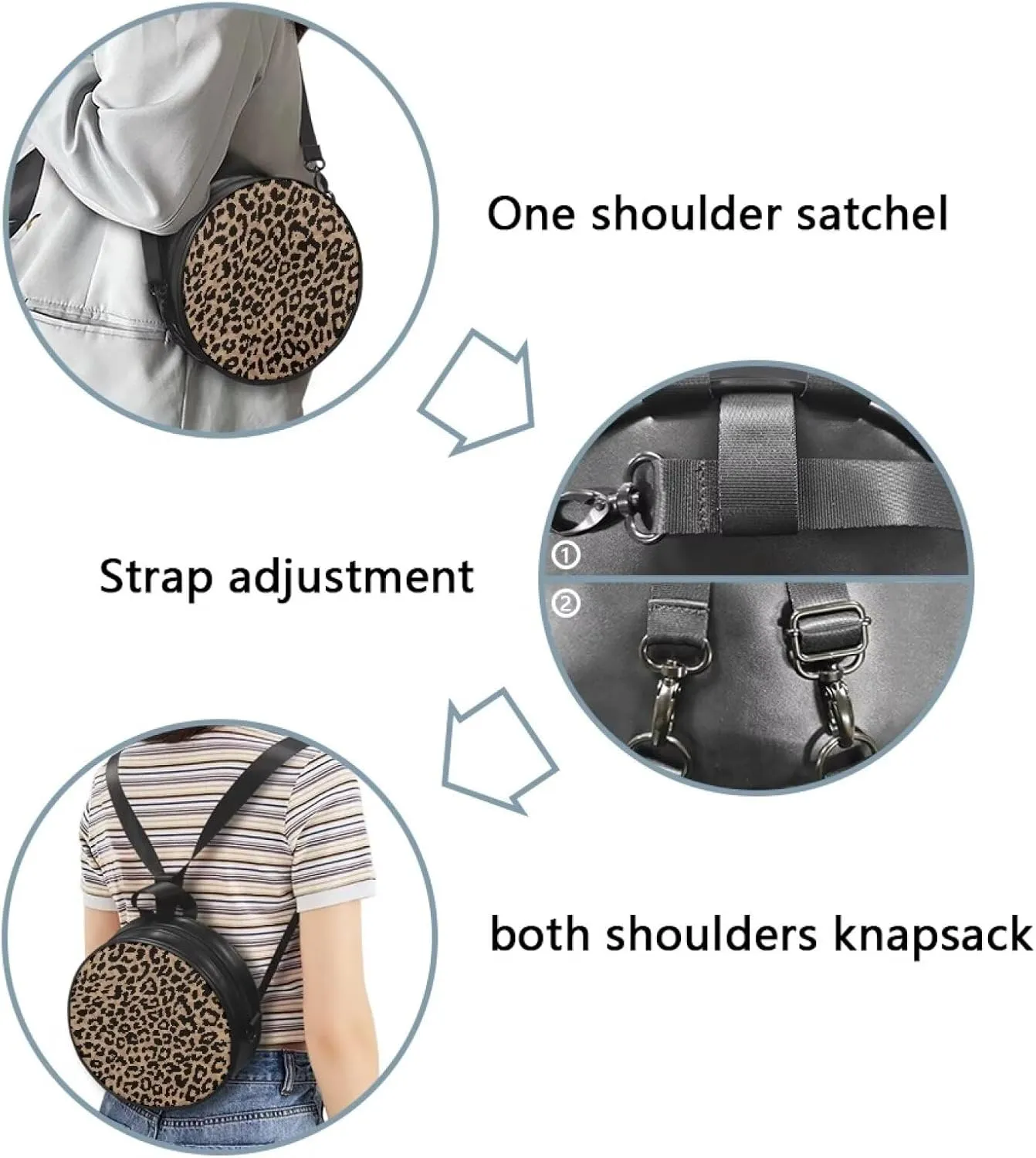 SEANATIVE Crossbody Round Bag for Women Fashion Handbags Wallet Lightweight Casual Shoulder Bag Purse