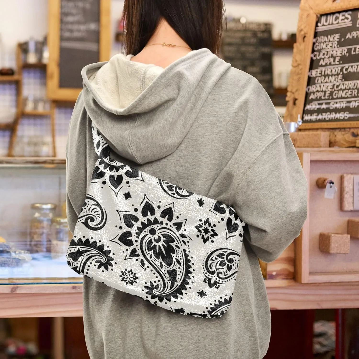 senya Plush Underarm Bag Women's Tote Handbags Ladies Purse Shoulder Bag for Winter