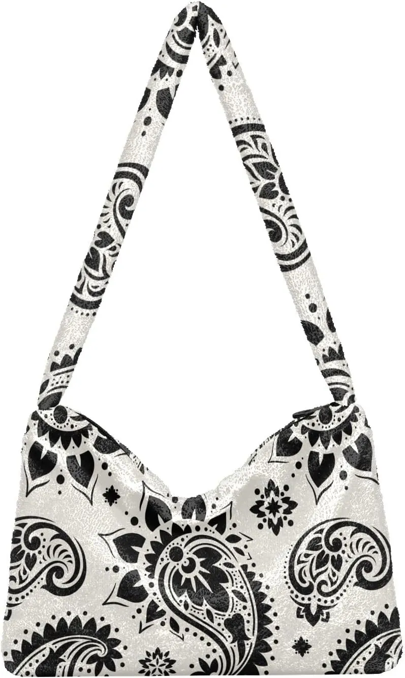senya Plush Underarm Bag Women's Tote Handbags Ladies Purse Shoulder Bag for Winter
