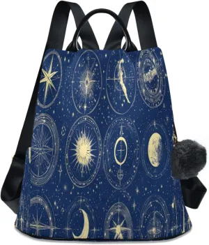senya Women's Fashion Backpack Purses Handbags Blue Mysterious Galaxy Shoulder Bag Travel bag