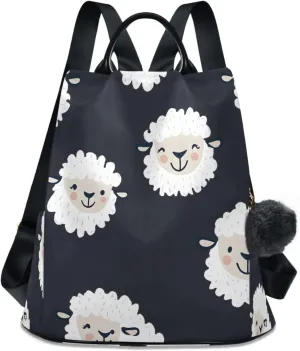senya Women's Fashion Backpack Purses Handbags Cute Sheep Head Shoulder Bag Travel bag