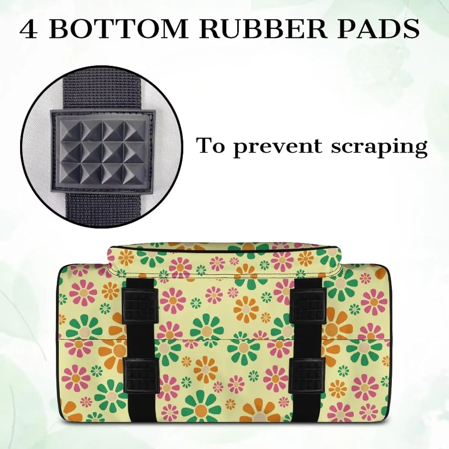 Sewing Machine Carrier Large Capacity Household Sewing Machine Handbags Travel Storage Bag Storage Dust Cover with Pockets for Sewing Machine (Bag Only), Abstract Hippie Flowers