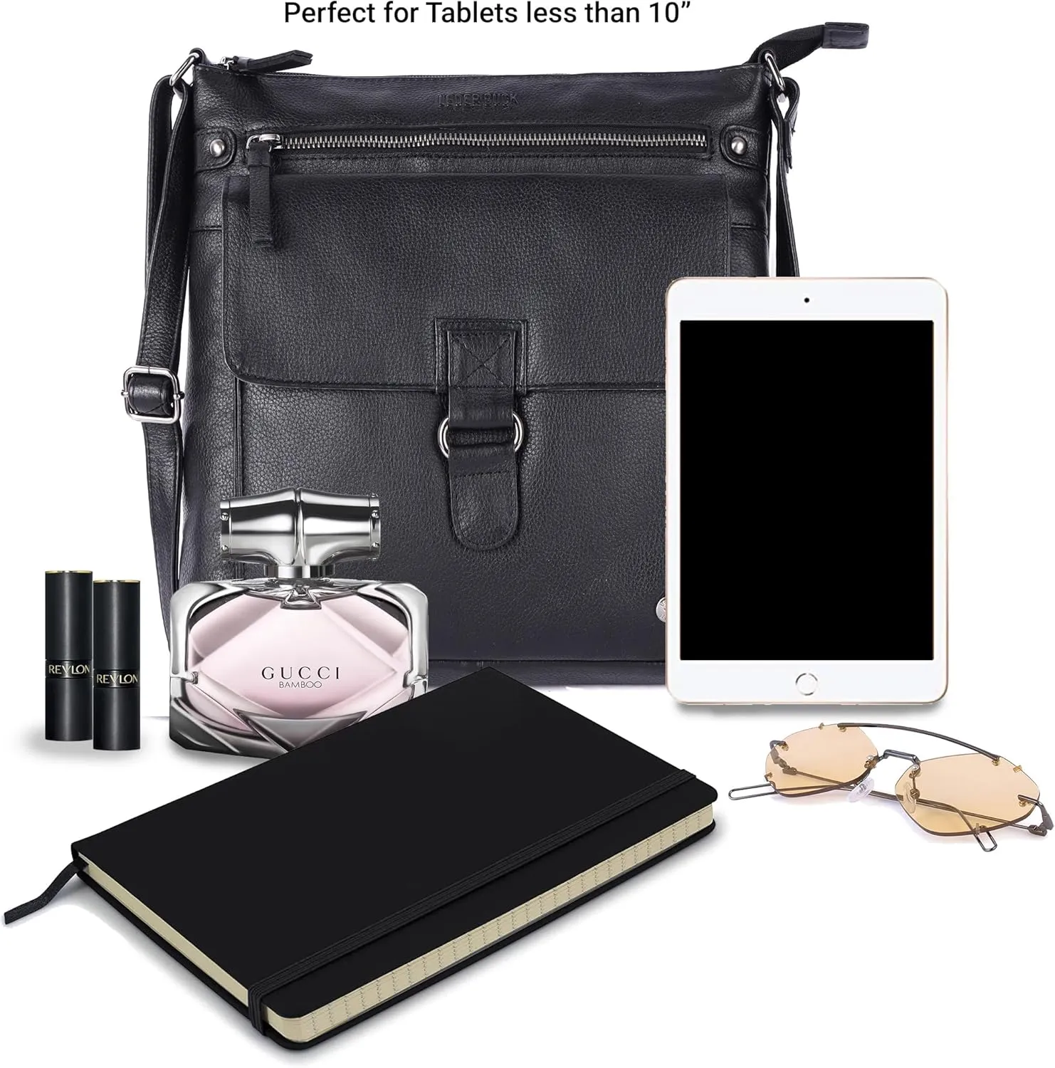 Shirley Large Soft Real Leather Womens Crossbody Handbags and Purses-Triple Zip Sling Crossover Shoulder Bag