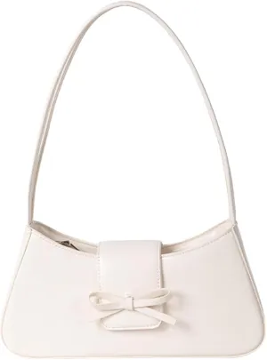 Shoulder Bag for Women, Hobo Handbags Trendy Y2K Purses Patent Leather Clutch Bag Cute Bow Purse