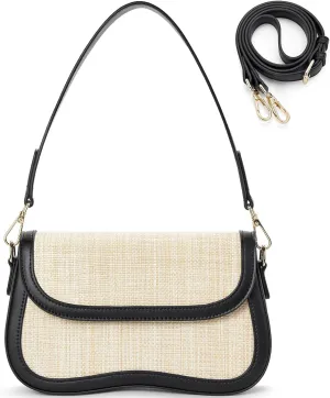 Shoulder Bag for Women Shoulder Purse Vegan Leather Handbags Crossbody Purses with 2 Removable Strap