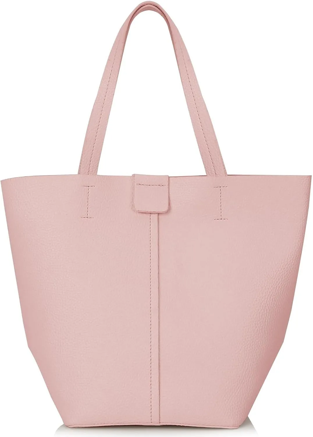 Shoulder Bag Women's 2 Piece Bucket Bag Set Soft Leather Tote & Crossbody Purse with Slouchy Hobo