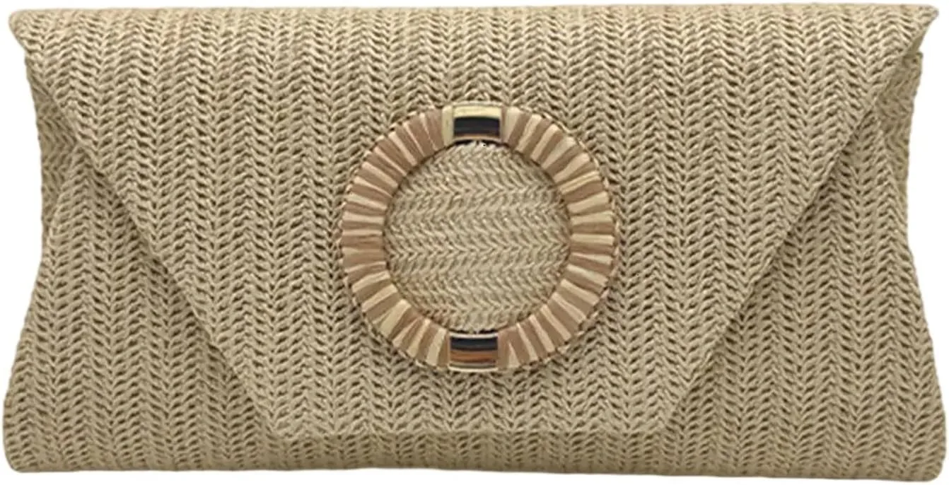 Shoulder Bags，Straw Clutches Purse Women Envelope Bag Straw Crossbody Shoulder Bag Handbag Summers Beach Bag Woven Clutches Handbag