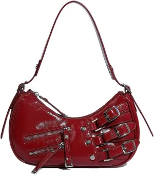 Shoulder Purse for Women, Leather Women's Handbag Y2k Aesthetic Coquette Shoulder Bag Hobo Punk Trendy Ladies Purse