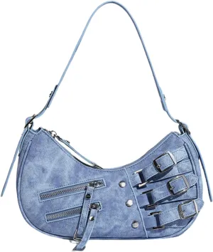 Shoulder Purse for Women, Leather Women's Handbag Y2k Aesthetic Coquette Shoulder Bag Hobo Punk Trendy Ladies Purse