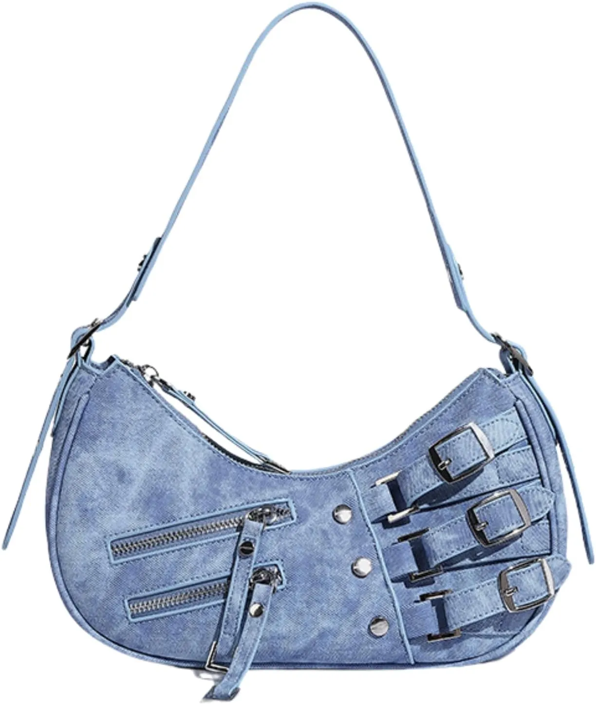 Shoulder Purse for Women, Leather Women's Handbag Y2k Aesthetic Coquette Shoulder Bag Hobo Punk Trendy Ladies Purse