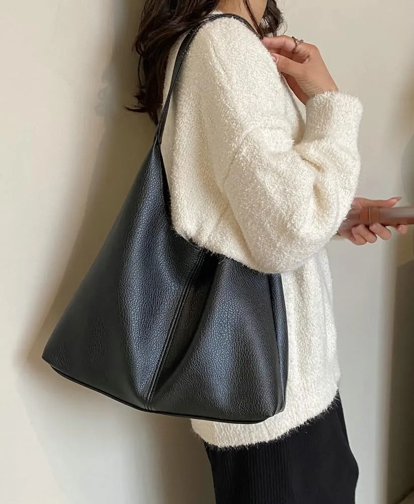 Shoulder Purse for Women Vegan Leather Large Tote Handbags Hobo Purses Top-handle Bags