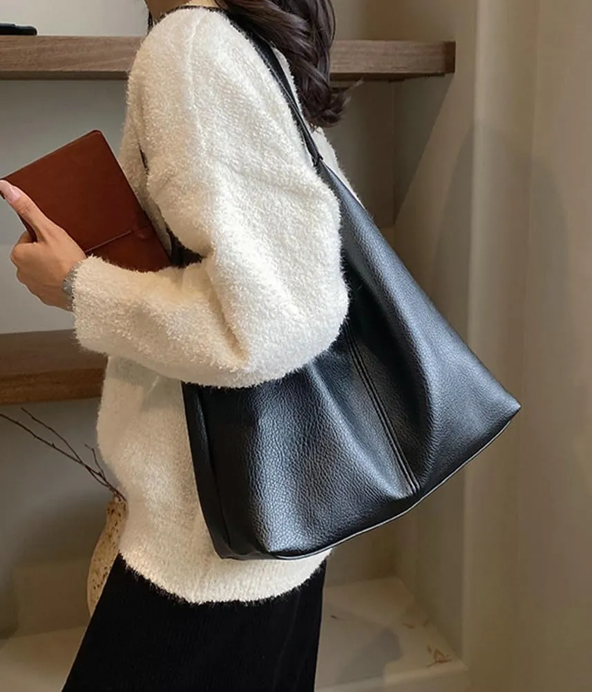 Shoulder Purse for Women Vegan Leather Large Tote Handbags Hobo Purses Top-handle Bags