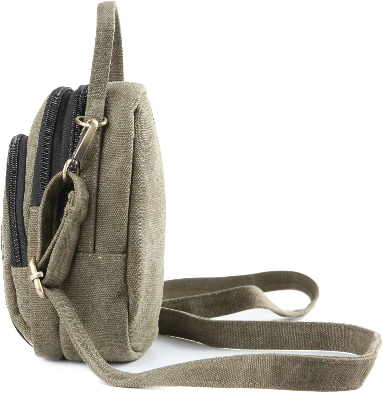 SILKAREA Canvas Small Crossbody Bag Cell Phone Purse for Women Embroidered Shoulder Bag Handbags Wallet Bag Pouch