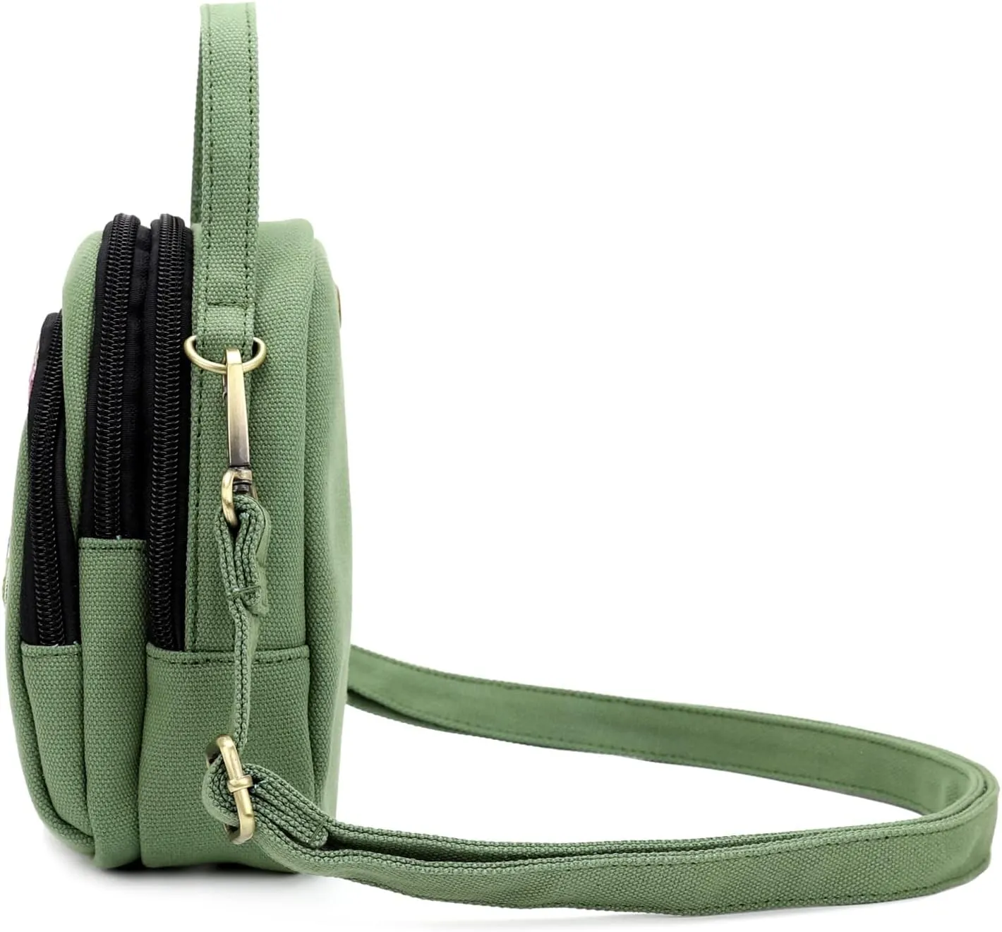 SILKAREA Canvas Small Crossbody Bag Cell Phone Purse for Women Embroidered Shoulder Bag Handbags Wallet Bag Pouch