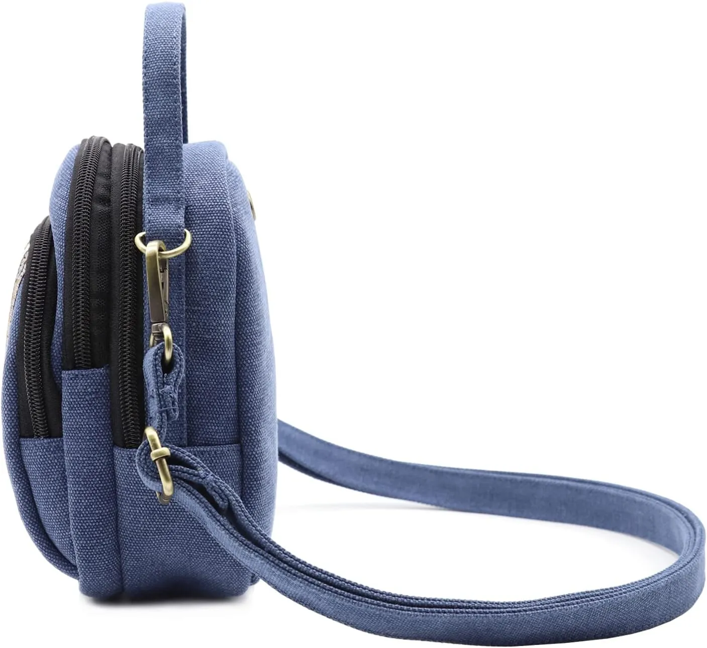 SILKAREA Canvas Small Crossbody Bag Cell Phone Purse for Women Embroidered Shoulder Bag Handbags Wallet Bag Pouch