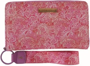 Simply Southern Designer Print Wallet with Matching Key Fob (Pink Paisley)