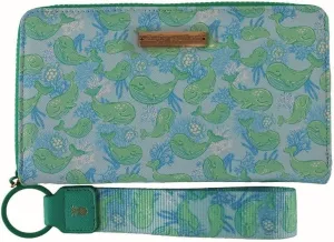 Simply Southern Designer Print Wallet with Matching Key Fob (Whale)