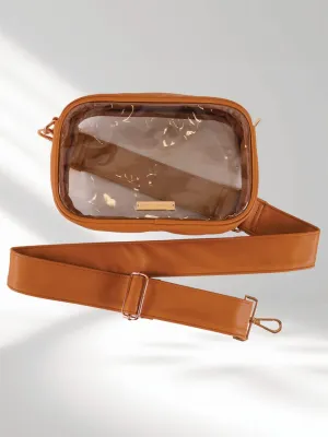 SIMPLY SOUTHERN LEATHER CLEAR STADIUM CROSSBODY BAG