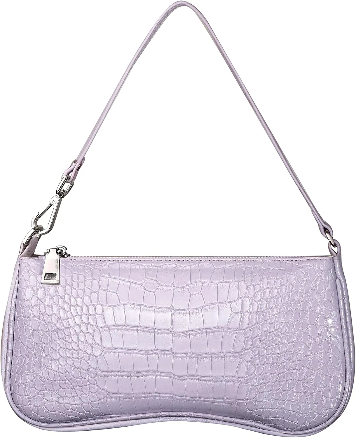 S.Leaf Retro Shoulder Bag Soft Crocodile Vegan Leather PU Handbags for Women Clutch Purse Designer Handbags for Women