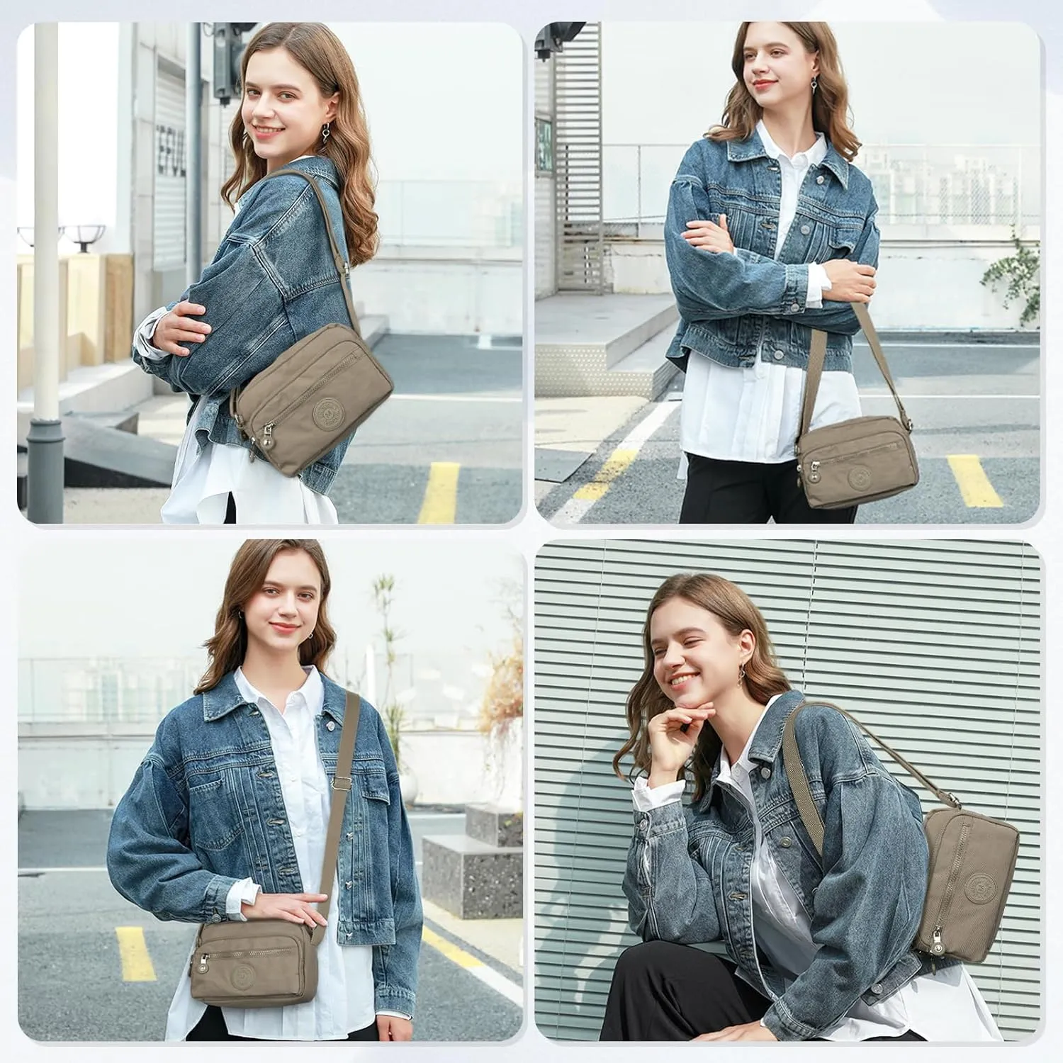 Small Crossbody Bags for Women Nylon Waterproof Lightweight Crossbody Purse Casual Fashion Shoulder Bag Handbags