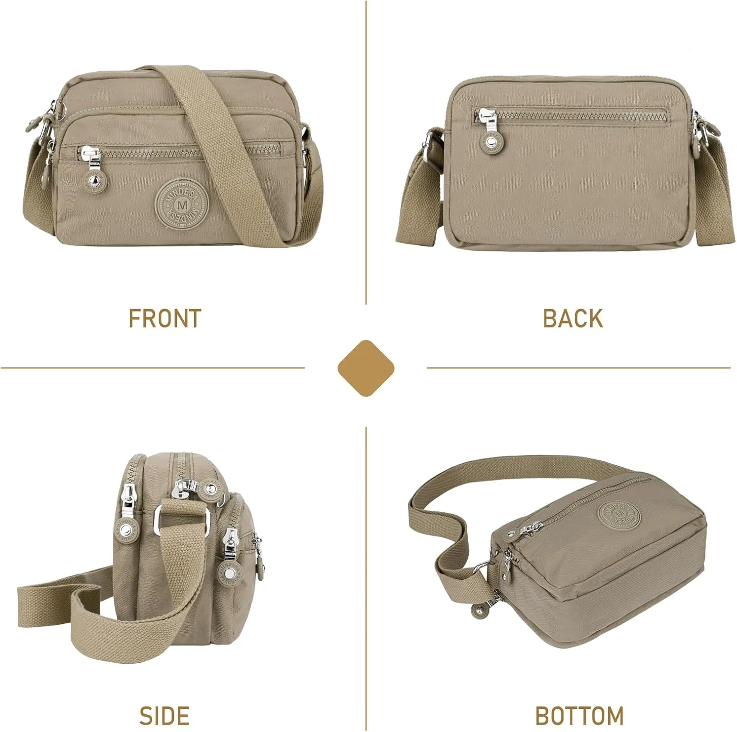 Small Crossbody Bags for Women Nylon Waterproof Lightweight Crossbody Purse Casual Fashion Shoulder Bag Handbags