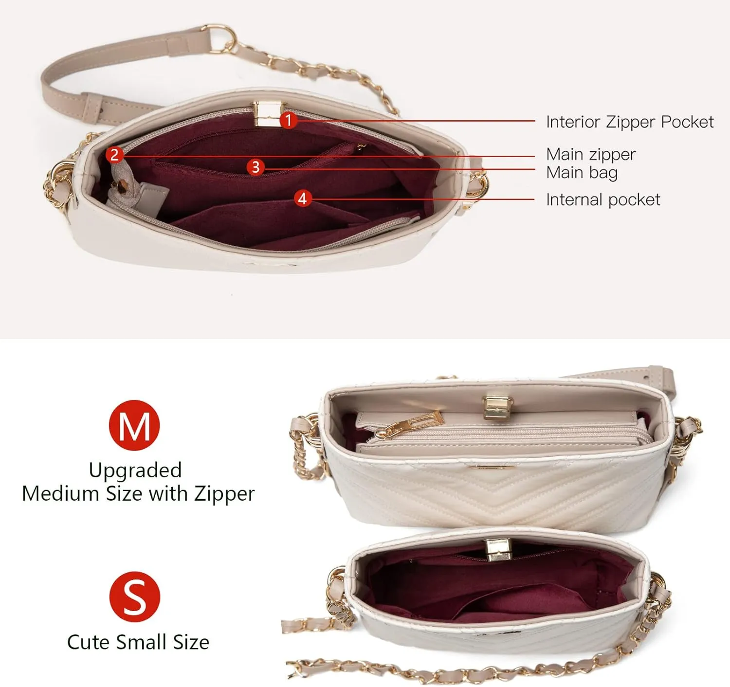 Small Crossbody Bags for Women Purses Fashion Leather Lightweight Handbags Shoulder Bag