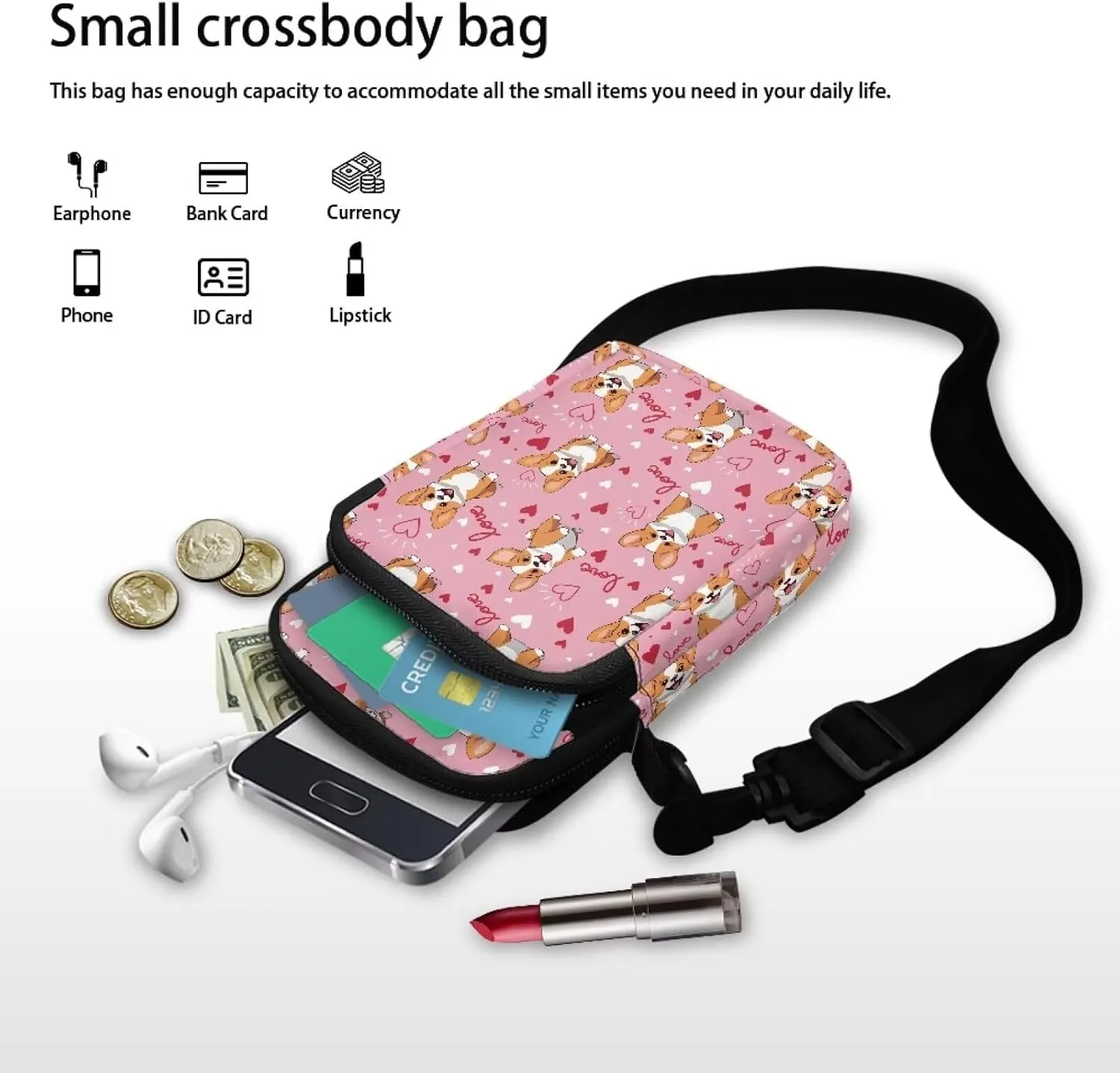 Small Crossbody Purse for Adults Kids Sling Flight Bag