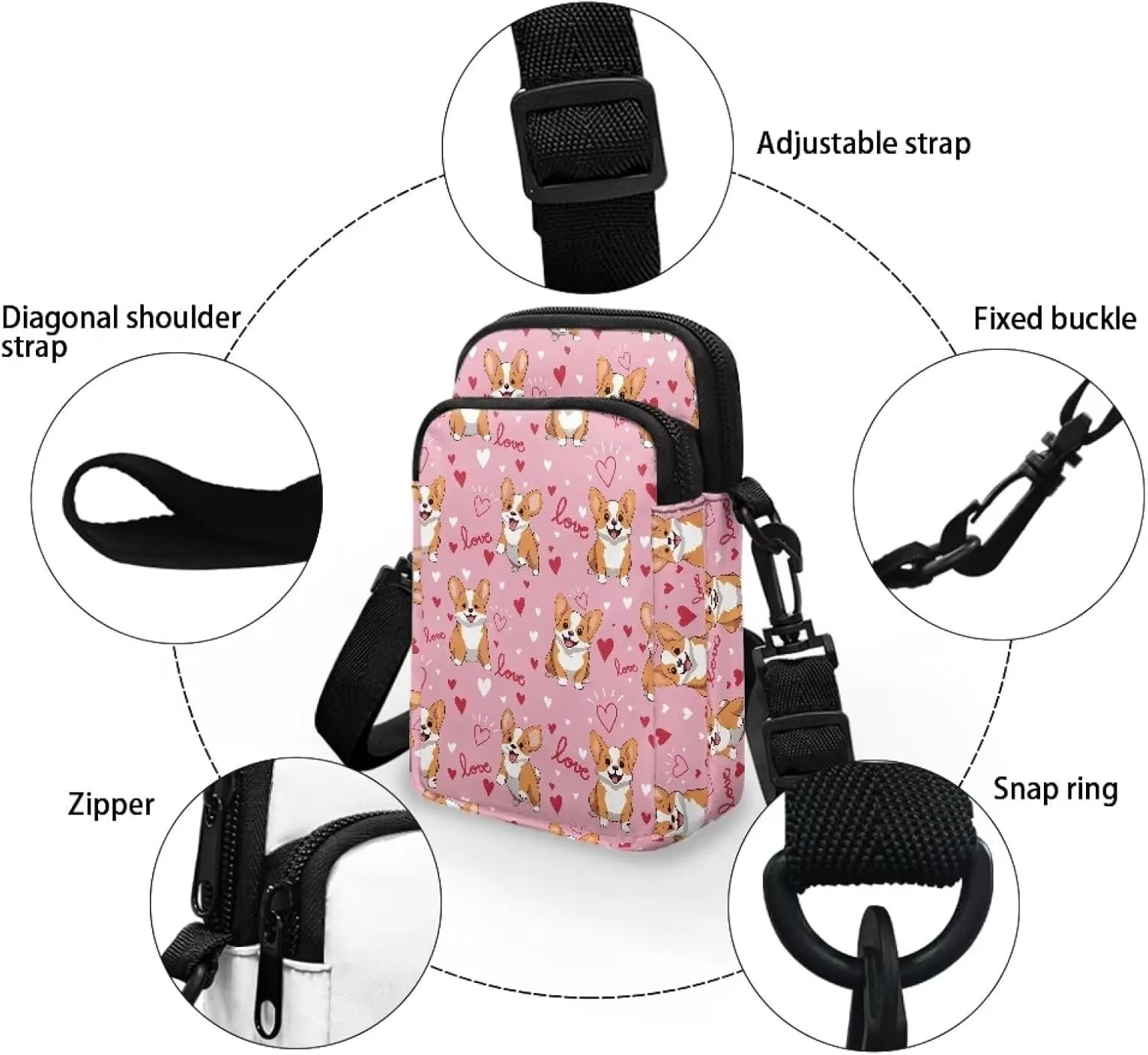 Small Crossbody Purse for Adults Kids Sling Flight Bag