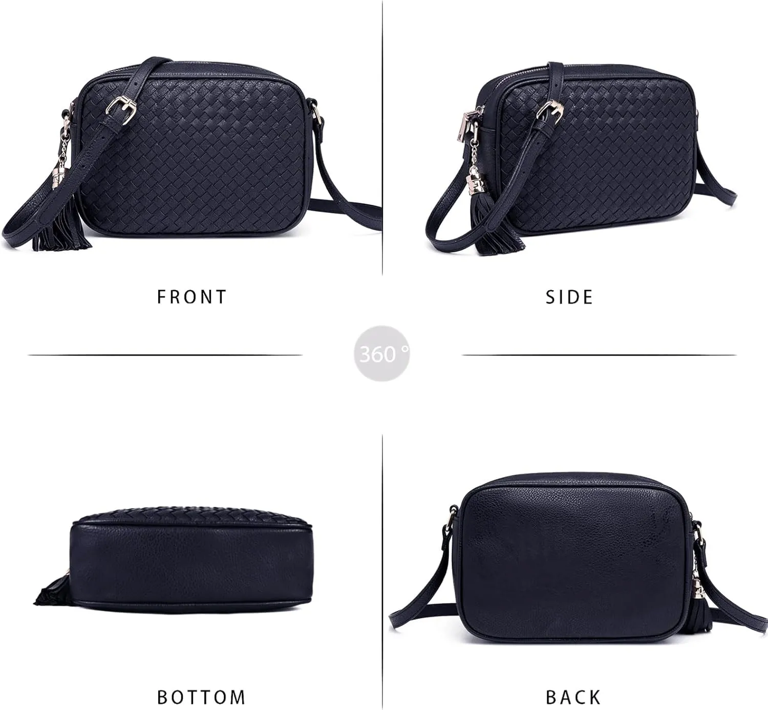 Small Crossbody Purses for Women Trendy Woven Cross Body Bag and Boho Purse,Soft Leather Handbags