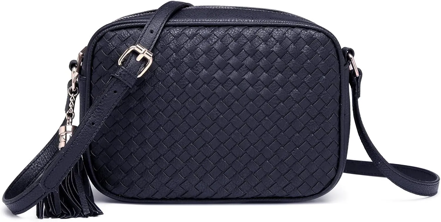 Small Crossbody Purses for Women Trendy Woven Cross Body Bag and Boho Purse,Soft Leather Handbags