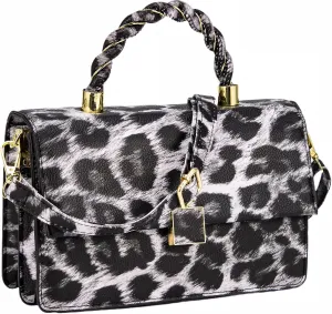 Small Leopard Clutch Print Purses Handbags for Women Leather Trendy Animal Cheetah Print Crossbody Bag