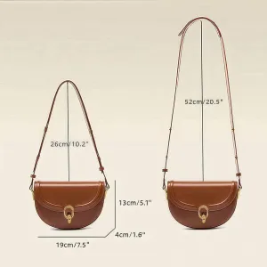 Small Saddle Bag for Women, Vintage Leather Crossbody Handbags, Mini Flap Satchel Purse