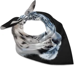 Snows Leopard Fashion Neck Scarf Head Kerchief Hair Wrap Bandana Headscarf for Women Handbags