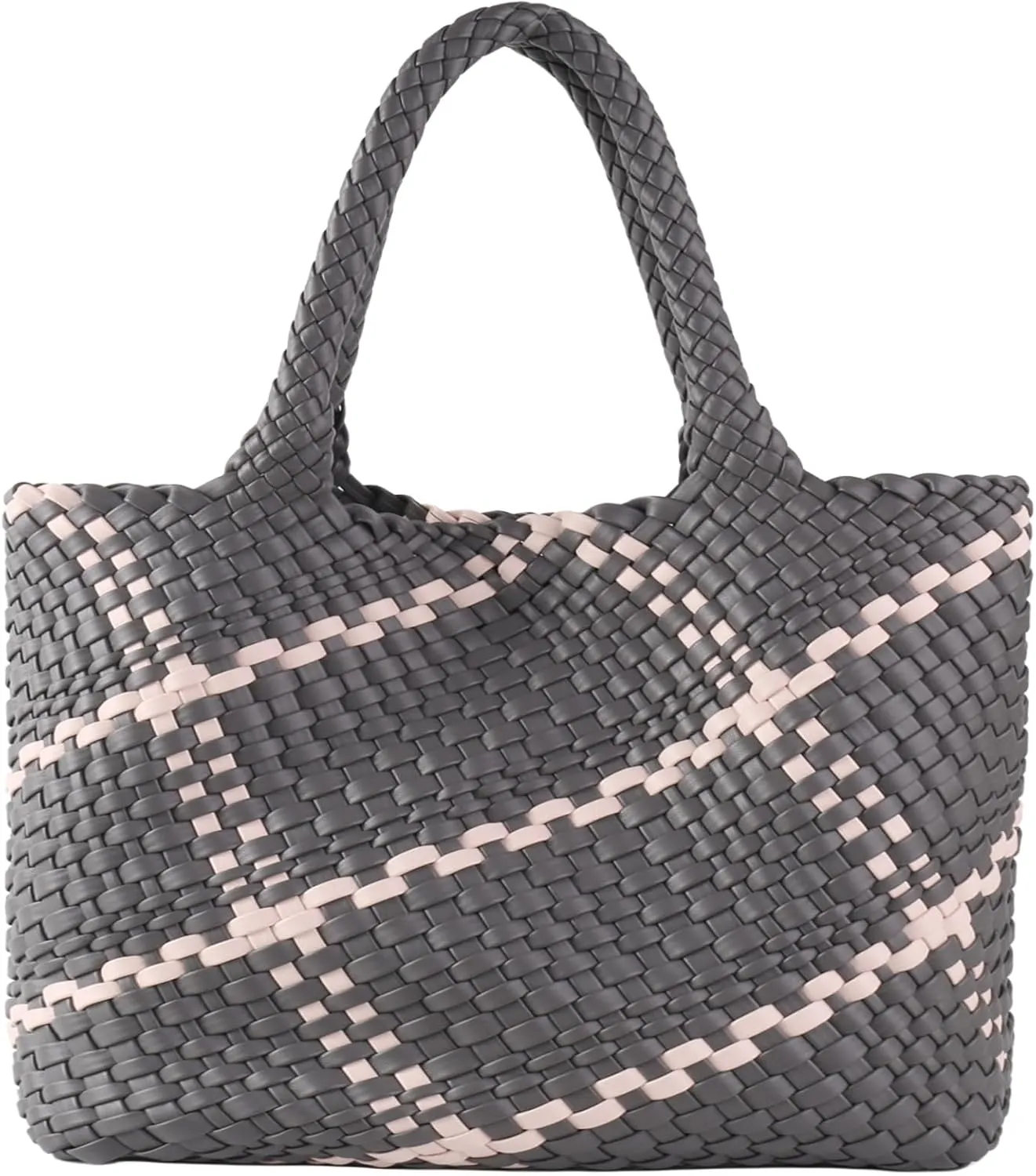 SporGenius Woven Tote Beach Bag with Small Handmade Purse, Large Summer Travel Handbags and Purses