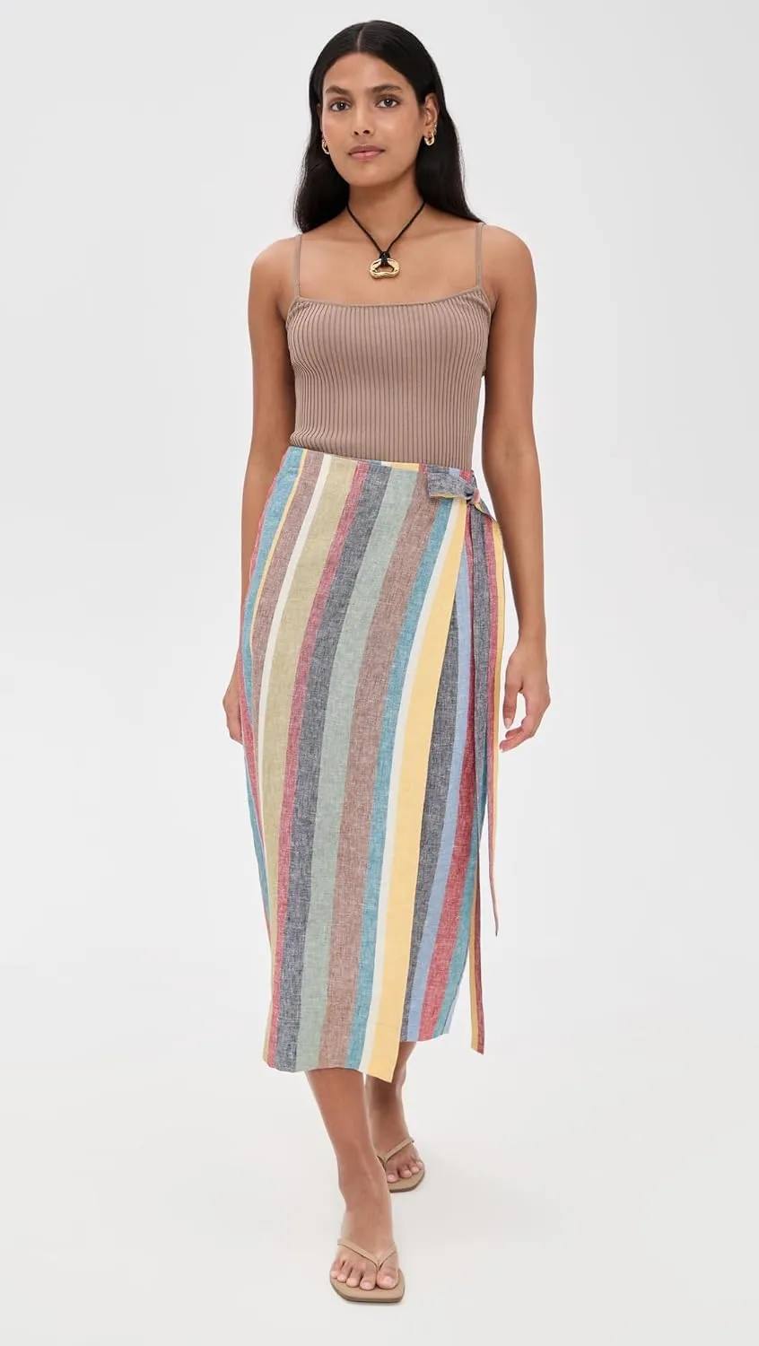 STAUD Women's Kaitlin Linen Skirt