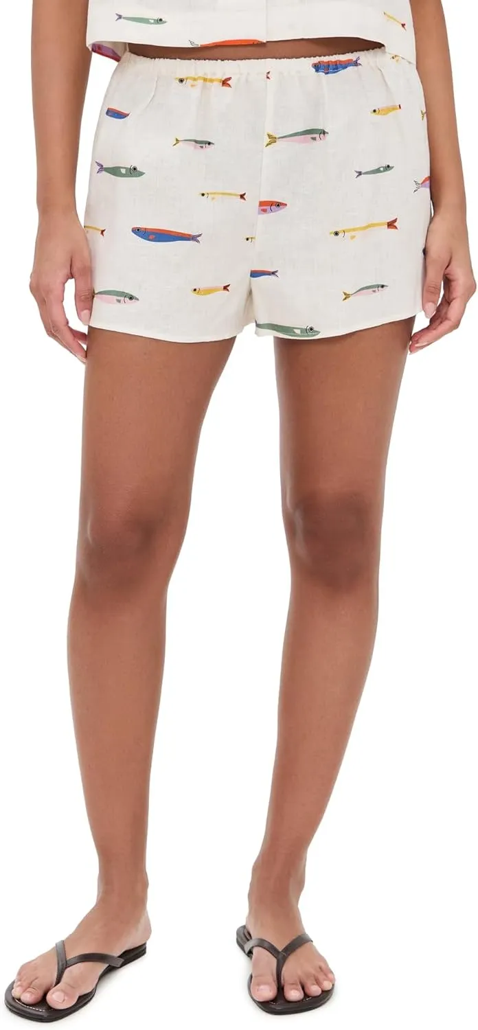 STAUD Women's Paddle Linen Shorts