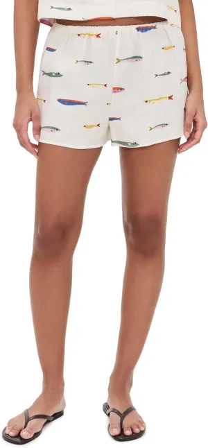 STAUD Women's Paddle Linen Shorts