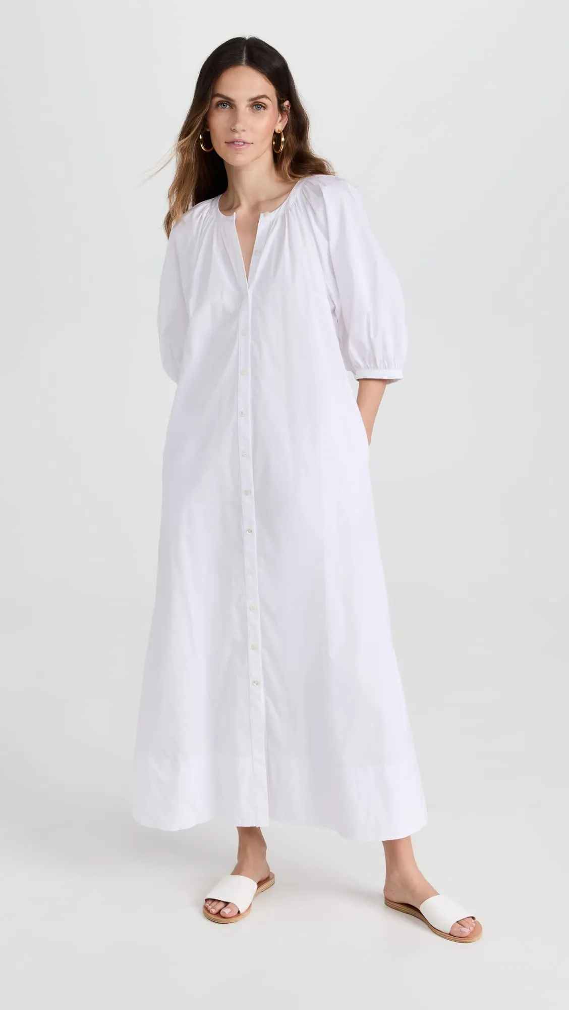 STAUD Women's Vincent Dress X-Small White
