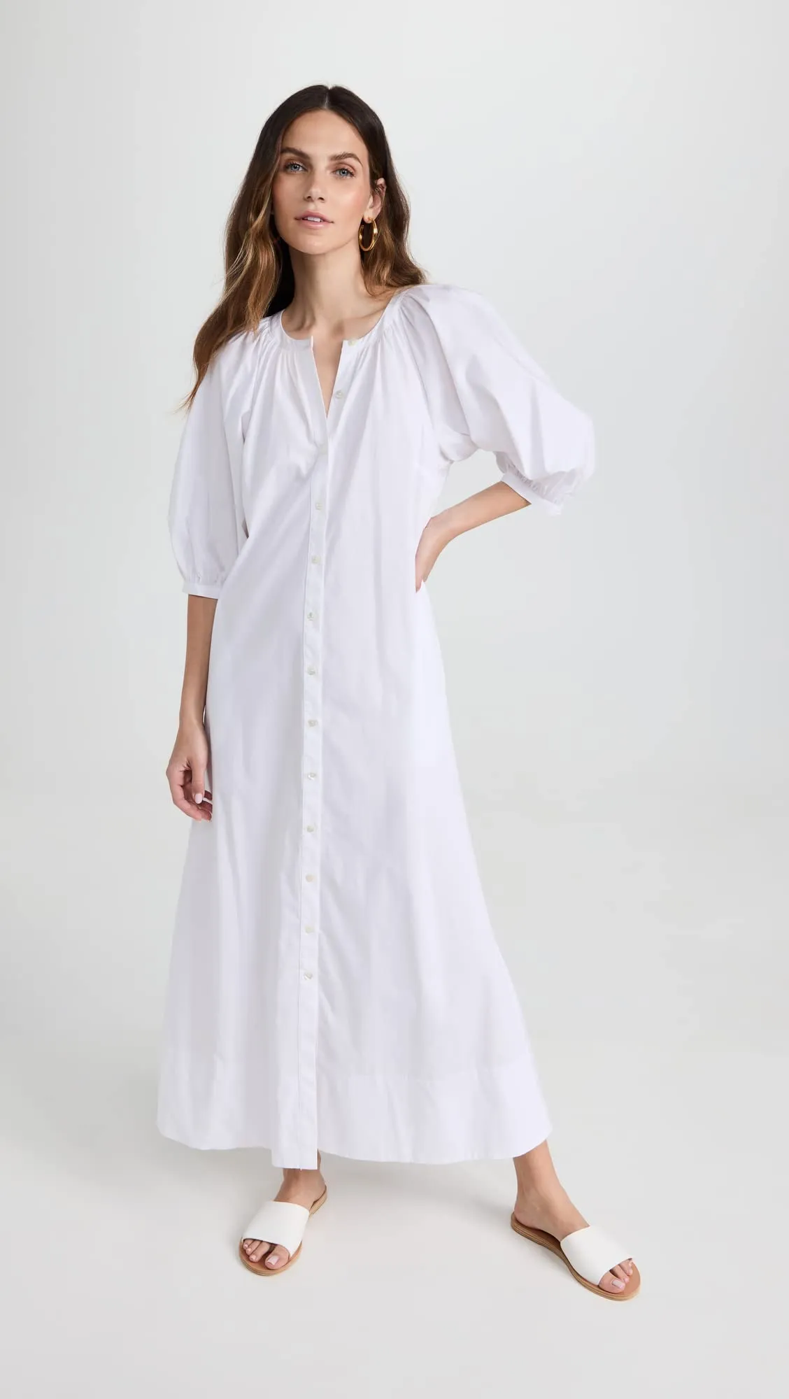 STAUD Women's Vincent Dress X-Small White