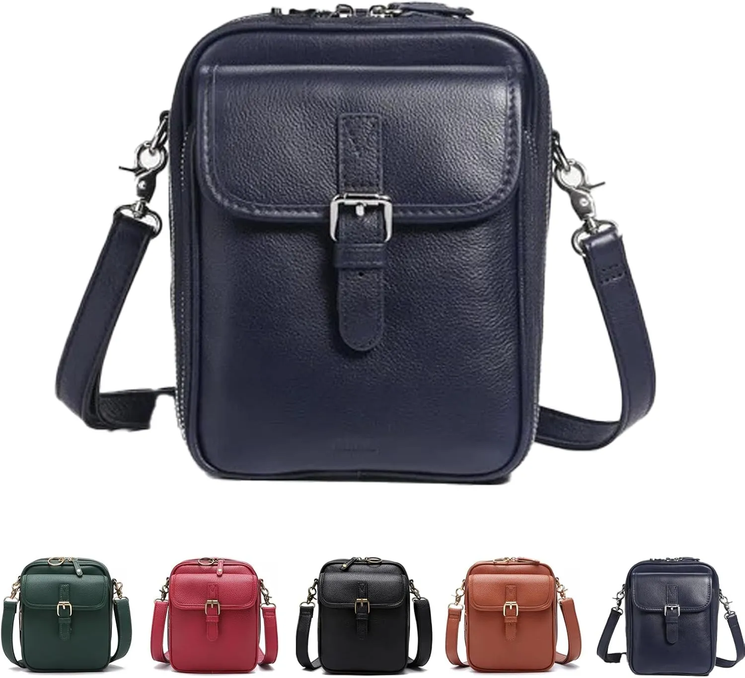 Tojoyride Crossbody Bag, Vintage Urvashi Crossbody Bag with 10 Card Slots, Women Shoulder Handbags with Anti-Theft Zipper